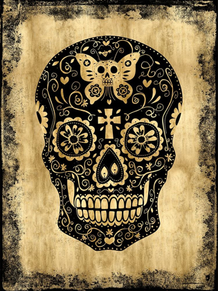 Picture of DAY OF THE DEAD IN BLACK AND GOLD