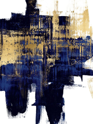 Picture of DYNAMIC GOLD ON BLUE I