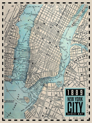 Picture of NEW-YORK CITY MAP, 1889