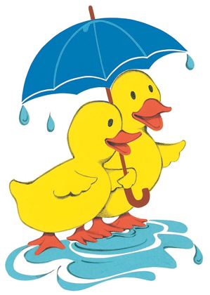 Picture of DUCKS AND UMBRELLA