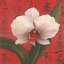 Picture of CHINESE ORCHID ON RED