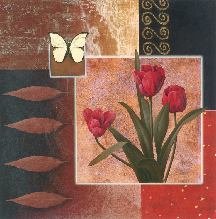 Picture of ROSE WITH BUTTERFLY COLLAGE