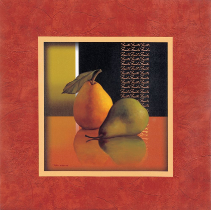 Picture of PEARS WITH RED BORDER