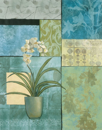 Picture of AQUA BLUE ORCHID COLLAGE