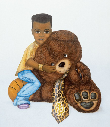 Picture of BOY AND TEDDY BEAR