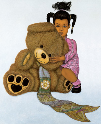 Picture of GIRL AND TEDDY BEAR