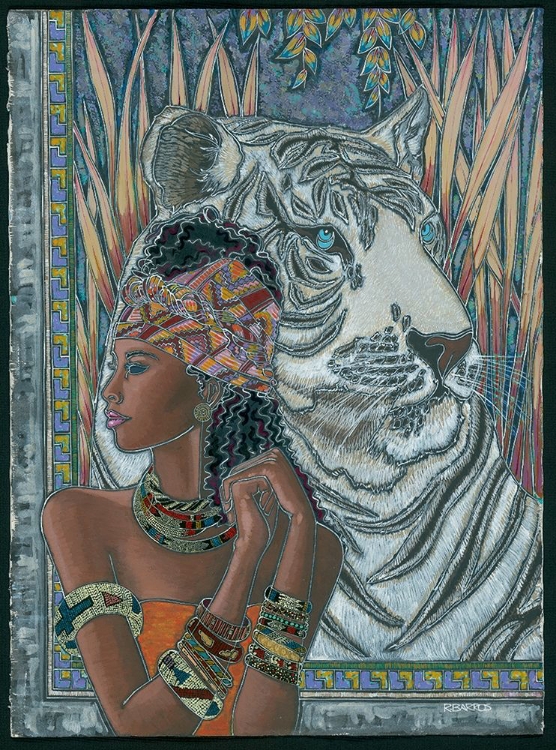 Picture of NUBIAN PRINCESS AND TIGER