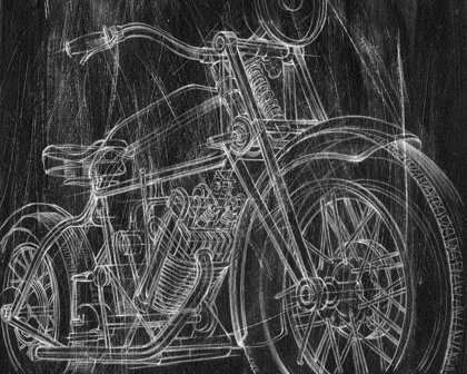 Picture of 3-UP MOTORCYCLE MECHANICAL SKETCH I