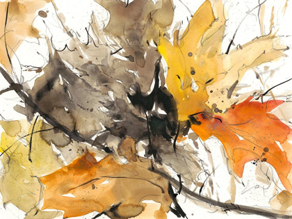Picture of WATERCOLOR AUTUMN LEAVES II
