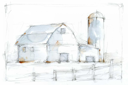 Picture of BARNYARD PENCIL SKETCH I