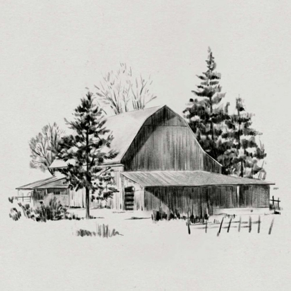 Picture of DISTANT BARN SKETCH II