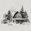 Picture of DISTANT BARN SKETCH II