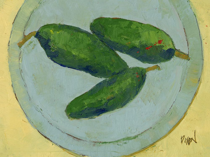 Picture of PEPPERS ON A PLATE IV