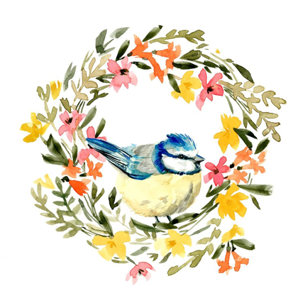 Picture of SPRINGTIME WREATH AND BIRD I