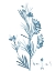 Picture of ANTIQUE BOTANICAL IN BLUE IX