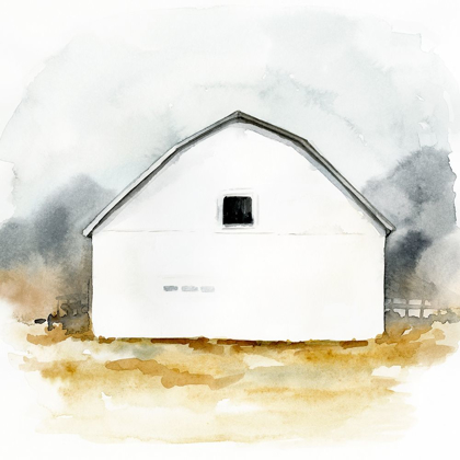 Picture of WHITE BARN WATERCOLOR II