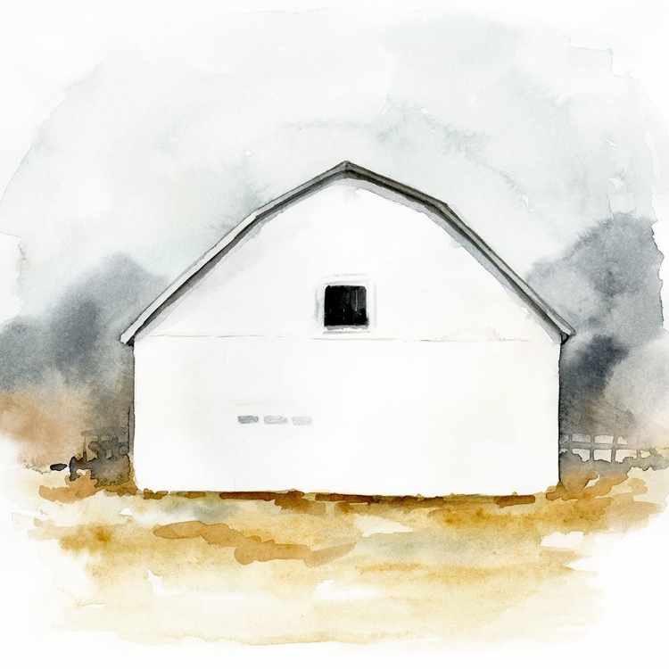 Picture of WHITE BARN WATERCOLOR II