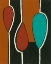 Picture of RUST AND TEAL PATTERNS VII