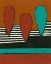 Picture of RUST AND TEAL PATTERNS X