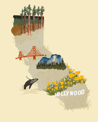 Picture of ILLUSTRATED STATE-CALIFORNIA