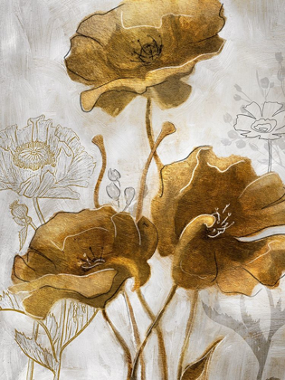 Picture of GOLD AND SILVER FLOWERFIELD II