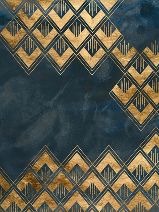 Picture of DECO PATTERN IN BLUE III