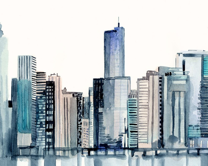 Picture of WATERCOLOR SKYLINE I