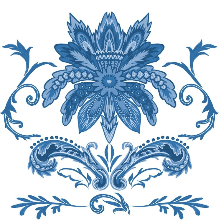 Picture of INDIGO CHINTZ IV