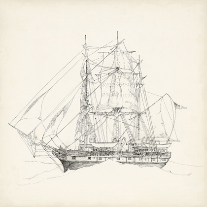 Picture of ANTIQUE SHIP SKETCH II