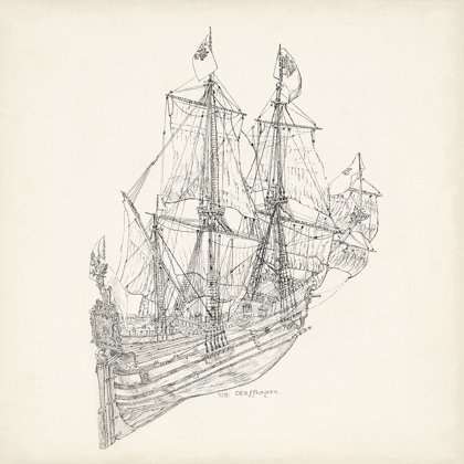 Picture of ANTIQUE SHIP SKETCH III