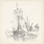 Picture of ANTIQUE SHIP SKETCH VII