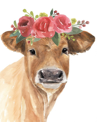Picture of FLOWERED COW I