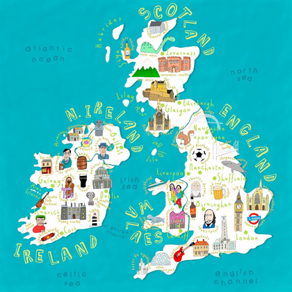 Picture of ILLUSTRATED COUNTRIES UK + IRELAND