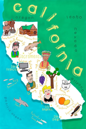 Picture of ILLUSTRATED STATE MAPS CALIFORNIA