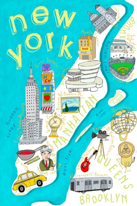 Picture of ILLUSTRATED STATE MAPS NEW YORK