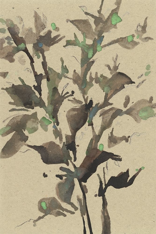 Picture of LEAVES ON TAUPE II