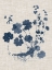 Picture of NAVY AND LINEN LEAVES I