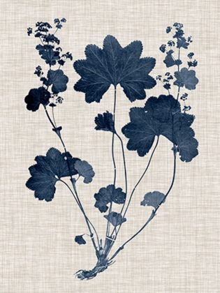 Picture of NAVY AND LINEN LEAVES III