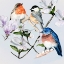 Picture of FOUR LITTLE BIRDS I