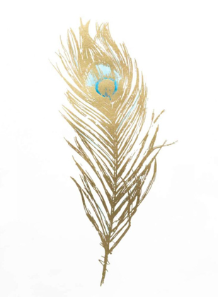 Picture of GOLD FOIL FEATHER II WITH HAND COLOR