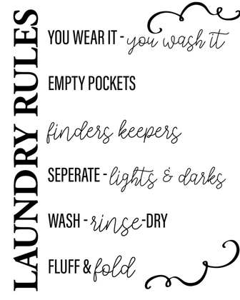 Picture of LAUNDRY RULES