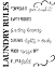 Picture of LAUNDRY RULES