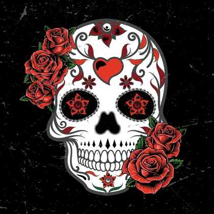 Picture of VINTAGE ROSE SKULL