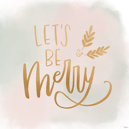 Picture of BE MERRY GOLD WATERCOLOR