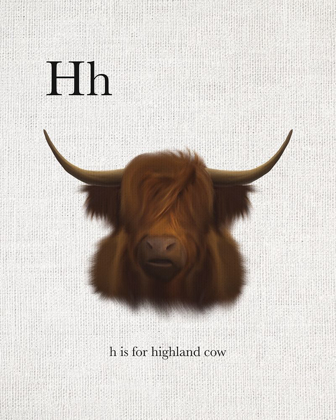 Picture of H IS FOR HIGHLAND COW