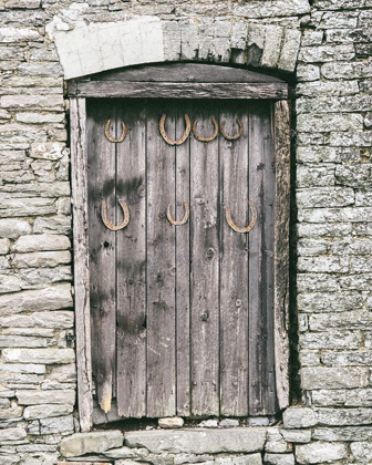 Picture of HORSESHOES ON BARN DOOR