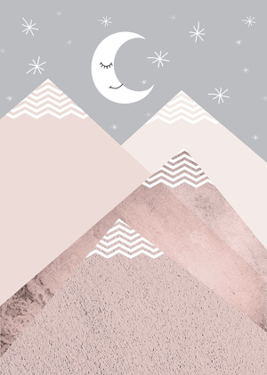 Picture of BLUSH PINK GREY MOUNTAINS 2