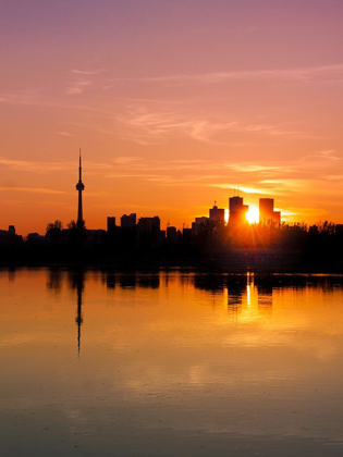 Picture of LESLIE STREET SPIT TORONTO AT SUNSET