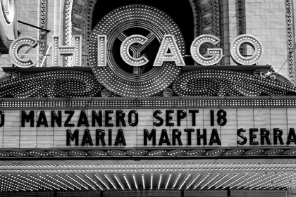 Picture of MARQUEE OF THE HISTORIC CHICAGO THEATER CHICAGO ILLINOIS