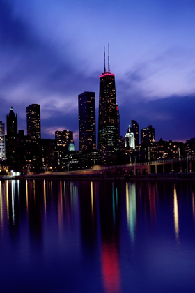 Picture of SKYLINE AT DUSK CHICAGO ILLINOIS